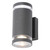 Zinc LENS Outdoor Up and Down Wall Light with Dusk Til Dawn Sensor Anthracite Image 2