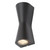 Zinc SKYE Outdoor Double Cone Up and Down Wall Light Black Image 1