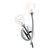 Spa Volos 2 Light Wall Light Diamond Cut Glass and Chrome Image 2