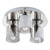 Spa Patras 3 Light Ceiling Light Smoke Glass and Chrome image 1