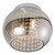 Spa Megara 2 Light Cloche Ceiling Light Decorative Crystal Smoke Glass and Chrome image 2