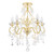 Spa Vela 5 Light Flush Chandelier Crystal Glass and Satin Brass Image 1