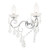 Spa Vela 2 Light Wall Light Crystal Glass and Chrome Image 1