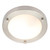 Spa Delphi 180mm Flush Ceiling Light Opal Glass and Satin Nickel Image 1