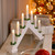 Festive Battery Operated White Candle Bridge with 7 Candles - Warm White LEDs 3