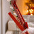 Festive Battery Operated Red Candle Bridge with 7 Candles - Warm White LEDs 6