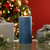 Festive 15cm Battery Operated Wax Firefly Pillar Candle With Timer Blue