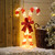 Festive 87cm Lit Twin Candy Canes With Bow 50 Warm White LEDs 1