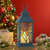 Festive 31cm Blue Deco Lantern With Battery Operated Candle 1