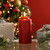 Festive Battery Operated Wax Firefly Pillar Candles With Timer Red (Pack of 3) 4
