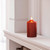 Festive Battery Operated Wax Firefly Pillar Candles With Timer Red (Pack of 3) 7