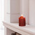 Festive Battery Operated Wax Firefly Pillar Candles With Timer Red (Pack of 3) 6