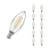 Crompton Lamps LED Candle 4.2W E14 Dimmable Filament (10 Pack) Cool White Clear (40W Eqv)