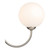 Firstlight Lyndon Art Deco Style 5-Light Semi-Flush Ceiling Light in Brushed Steel and Opal Glass Image 6