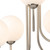 Firstlight Lyndon Art Deco Style 5-Light Semi-Flush Ceiling Light in Brushed Steel and Opal Glass Image 2