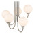 Firstlight Lyndon Art Deco Style 5-Light Semi-Flush Ceiling Light in Brushed Steel and Opal Glass Image 3