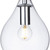 Firstlight Omar Elegant Style Teardrop-Shaped Pendant Light in Chrome and Clear Glass Image 2