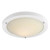 Firstlight Rondo LED 31cm Flush Ceiling Light 12W Warm White in Matte White and Opal Glass Image 1