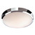 Firstlight Toro Modern Style LED Flush Ceiling Light 11W Warm White in Chrome and Opal Image 1