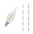 Crompton Lamps LED Bent Tip Candle 4.2W E14 Filament (10 Pack) Warm White Clear
