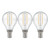 Crompton Lamps LED Golfball 2.2W E14 Filament (3 Pack) Cool White Clear (25W Eqv)