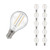 Crompton Lamps LED Golfball 2.2W B15 Filament (10 Pack) Cool White Clear (25W Eqv)