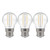 Crompton Lamps LED Golfball 2.2W B22 Filament (3 Pack) Cool White Clear (25W Eqv)