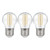 Crompton Lamps LED Golfball 4.2W E27 Filament (3 Pack) Warm White Clear (40W Eqv)