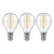Crompton Lamps LED Golfball 4.2W B15 Filament (3 Pack) Cool White Clear (40W Eqv)