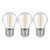 Crompton Lamps LED Golfball 6.5W E27 Dimmable Filament (3 Pack) Warm White Clear (60W Eqv)