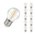 Crompton Lamps LED Golfball 6.5W E27 Filament (10 Pack) Cool White Clear (60W Eqv)