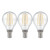 Crompton Lamps LED Golfball 6.5W E14 Filament (3 Pack) Cool White Clear (60W Eqv)