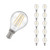 Crompton Lamps LED Golfball 6.5W E14 Filament (10 Pack) Cool White Clear (60W Eqv)