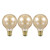Crompton LED G80 Globe 4.9W B22 Dim Spiral Filament (3 Pack) Extra Warm White Antique Bronze