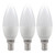 Crompton Lamps LED Candle 6.5W E14 (3 Pack) Cool White Opal (60W Eqv)