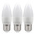 Crompton Lamps LED Candle 6.5W E27 Dimmable (3 Pack) Daylight Opal (60W Eqv)