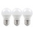 Crompton Lamps LED Golfball 6.5W E27 Dimmable (3 Pack) Warm White Opal (60W Eqv)