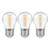 Crompton Lamps LED Ultra-Efficient Golfball 2.2W E27 A-Class (3 Pack) Warm White Clear (40W Eqv)