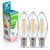 Crompton Lamps LED Ultra-Efficient Candle 2.2W B15 A-Class (3 Pack) Warm White Clear (40W Eqv) 4