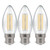 Crompton Lamps LED Ultra-Efficient Candle 2.2W B22 A-Class (3 Pack) Warm White Clear (40W Eqv)