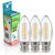 Crompton Lamps LED Ultra-Efficient Candle 2.2W B22 A-Class (3 Pack) Warm White Clear (40W Eqv) 4
