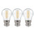 Crompton Lamps LED Ultra-Efficient Golfball 2.2W B22 A-Class (3 Pack) Warm White Clear (40W Eqv)
