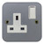 Opus 1-Gang 13 Amp Socket Metal Switched