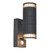 Zink Muto Outdoor Up and Down Wall Light with PIR Sensor in Anthracite 2