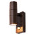 Coast Arbo Outdoor Up and Down Wall Light with PIR Rust 2