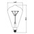 Crompton Lamps LED ST164 4.5W E27 Decorative Eclipse 164mm Extra Warm White Golden Size