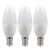 Crompton Lamps LED Candle 4.2W B15 Dimmable (3 Pack) Warm White Opal (40W Eqv)