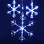 Festive 120cm x 60cm Snowflake Curtain Light Cool White 1