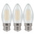 Crompton LED Candle Light Bulbs B22 4.2W Dim Filament Warm White 2700K Bayonet Pearl (3 Pack)