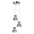 Firstlight LED Royale 3-Light Cluster Pendant Light Warm White 3000K Smoked in Chrome